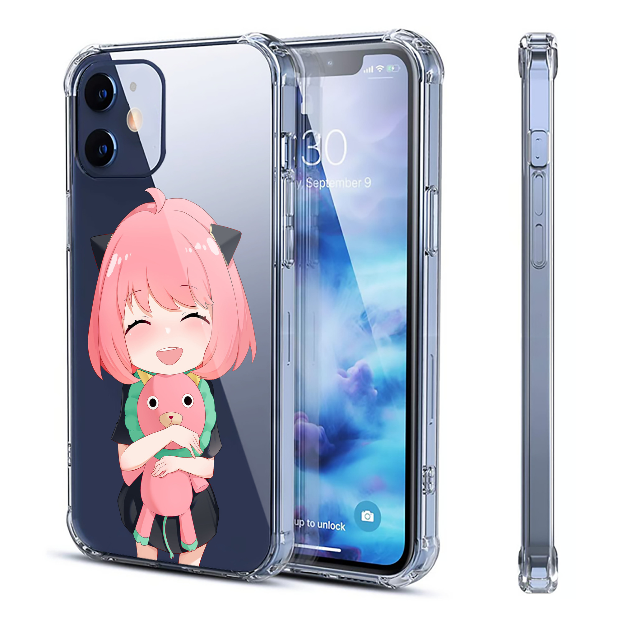 （画像用） SPY×FAMILY间谍家家酒 【iPhone 12シリーズ対応】透明スマホケース（クリアソフトケース）